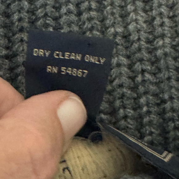 B-273 Men’s Abercrombie & Fitch Gray &‎ Cream Lambswool Blend Sweater Size XL - Picture 12 of 13